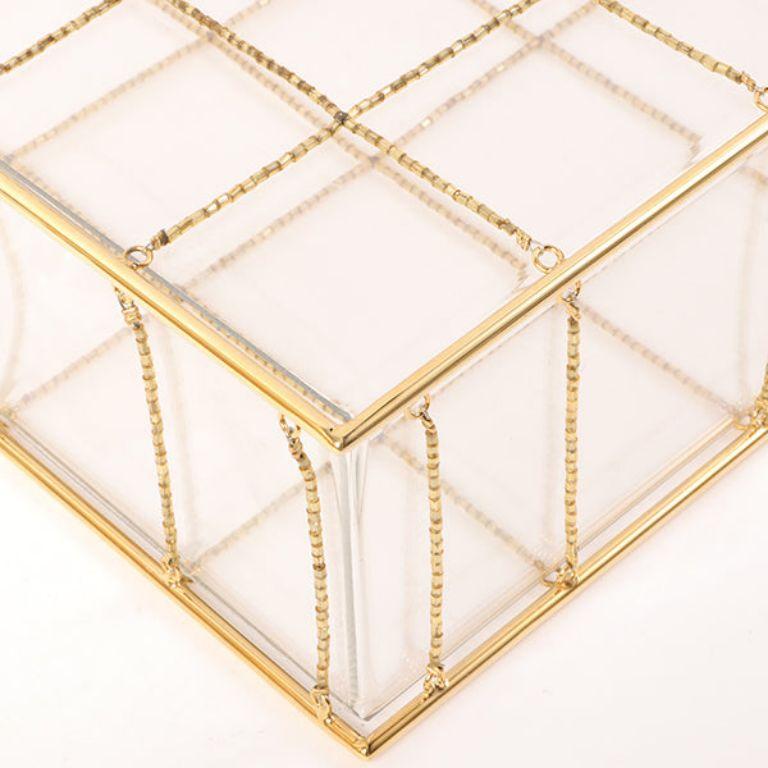 Chanel Beads Chocolate Bar Logo Charm Chain Shoulder Bag Clear For Sale 5