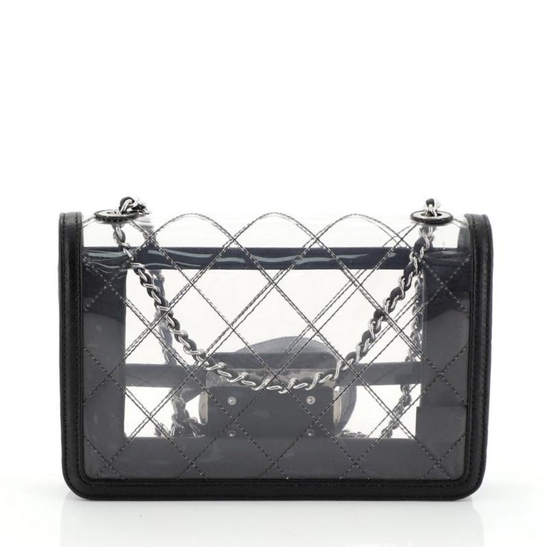 Chanel Classic Flap Naked Beauty Lock Clear Transparent PVC