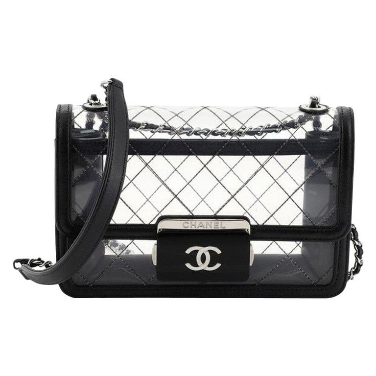 Chanel Beauty Lock Flap Bag Quilted PVC With Lambskin Mini at 1stDibs