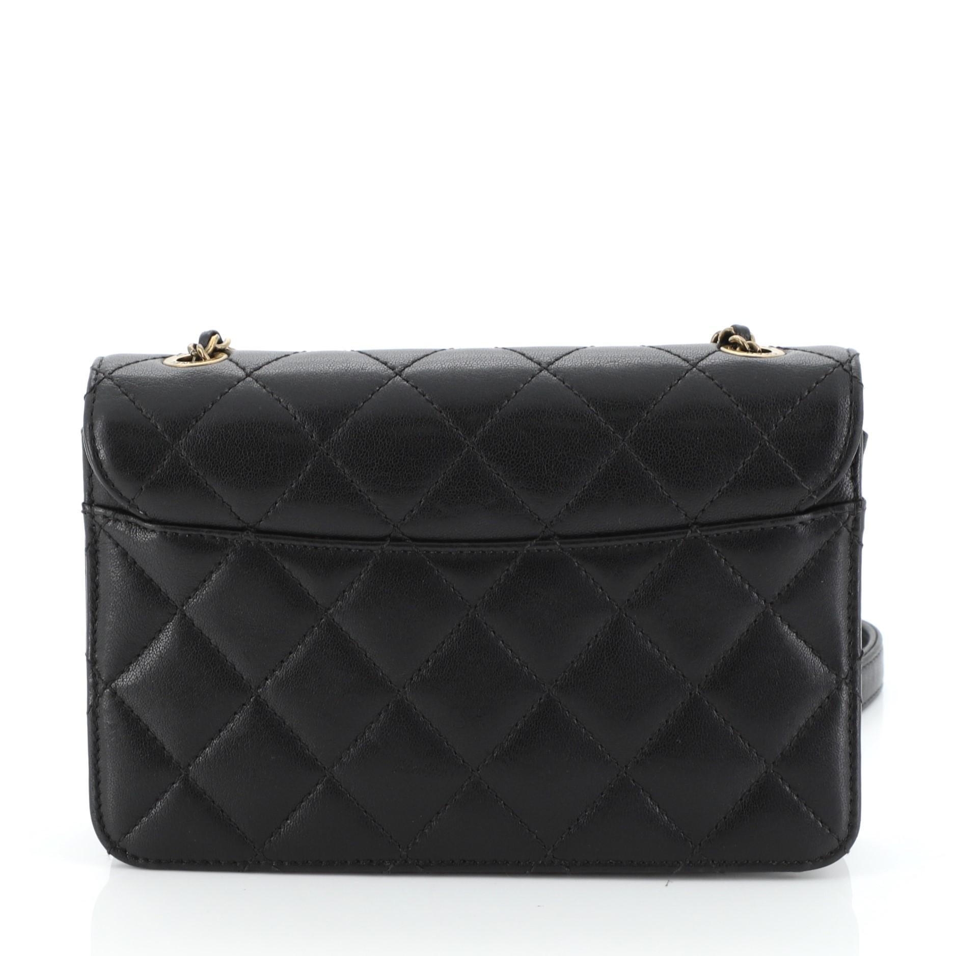 Chanel Beauty Lock Flap Bag Gestepptes Schaffell Mini bei 1stDibs