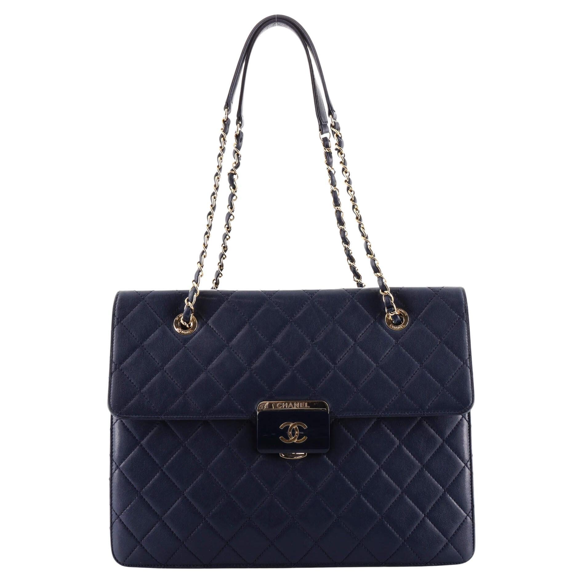 Chanel Beauty Lock Tote Quilted Sheepskin Medium