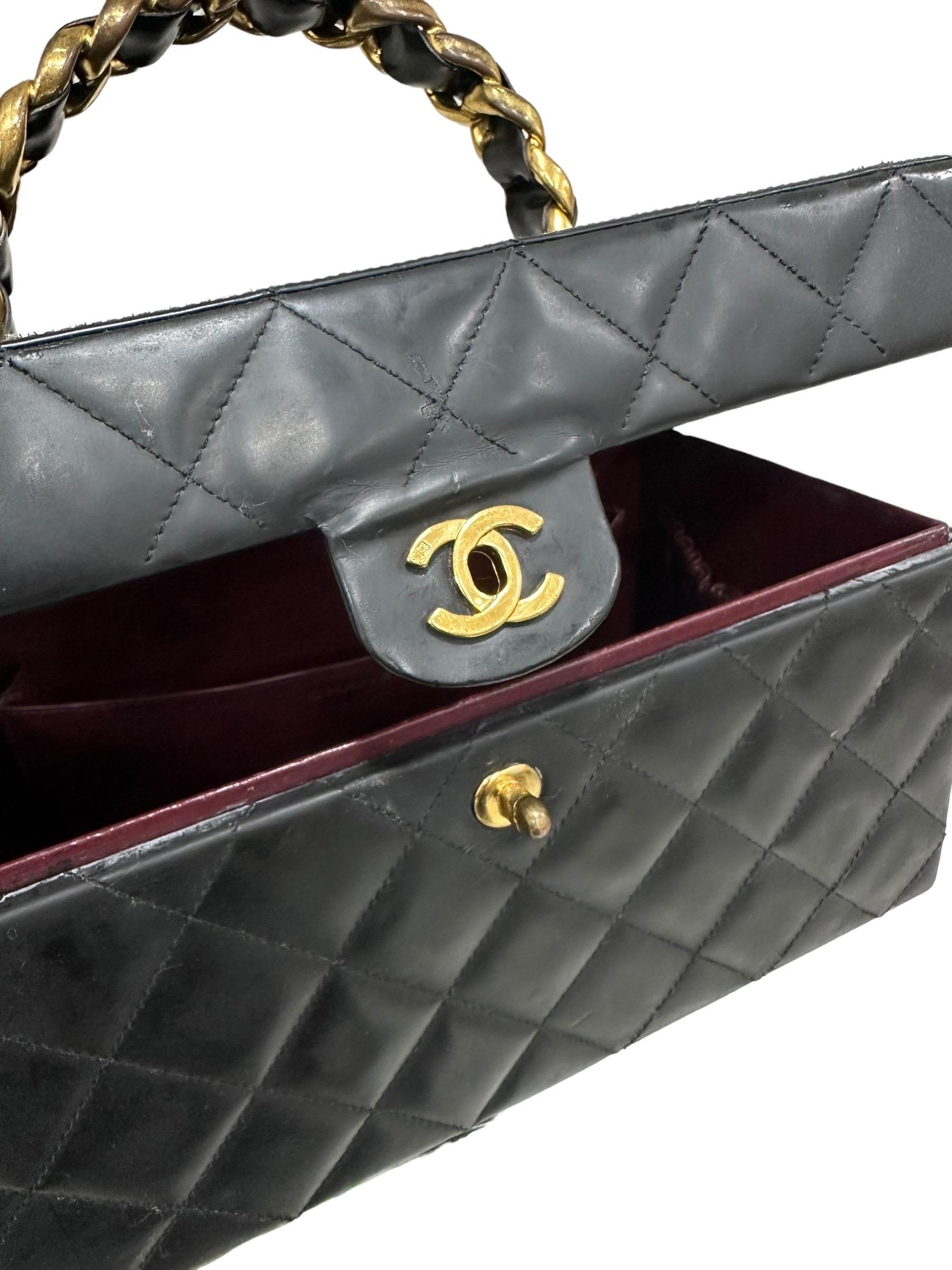 Chanel Schönheit Vintage Edelstahl Pelle Nera im Angebot 11