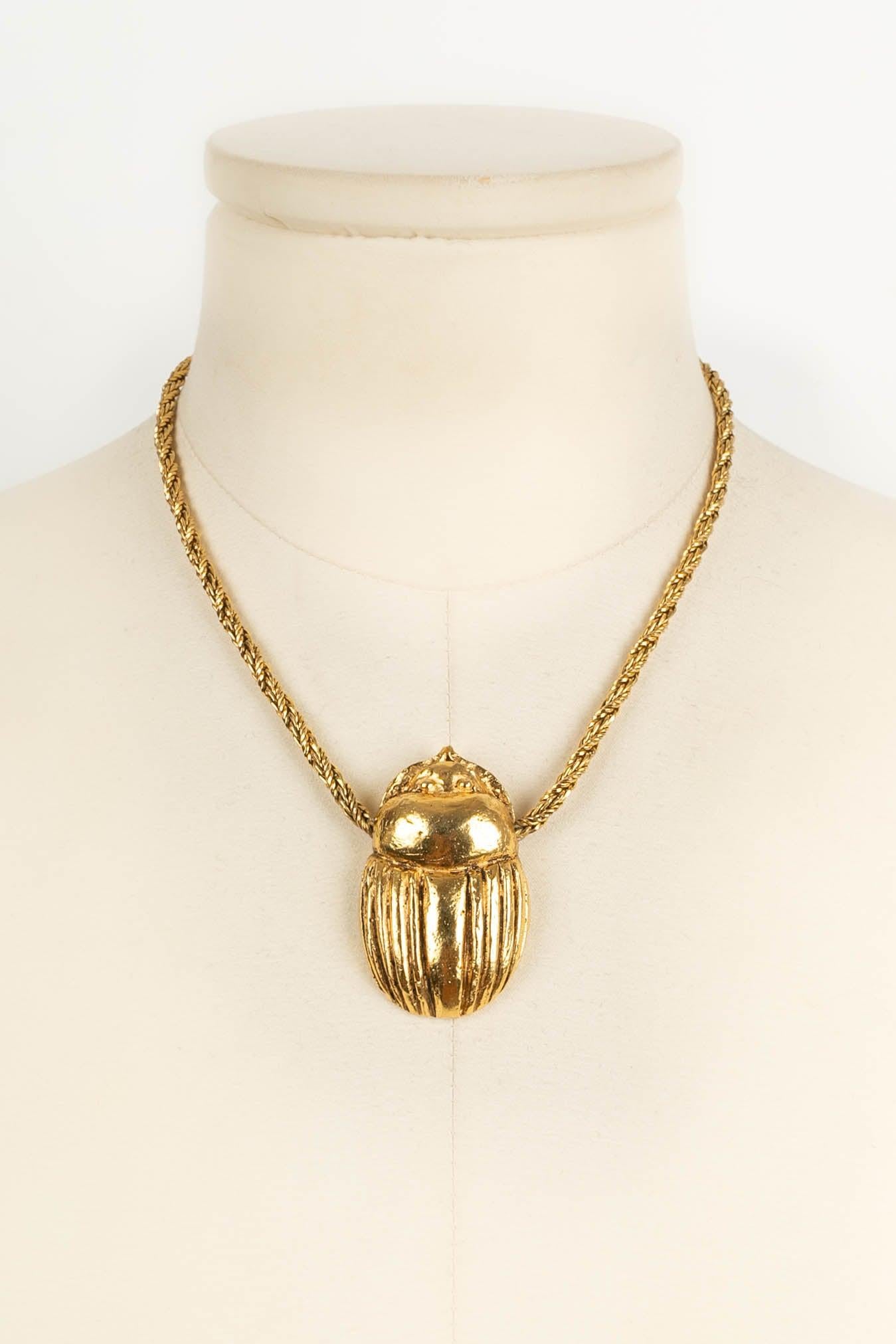 chanel scarab necklace