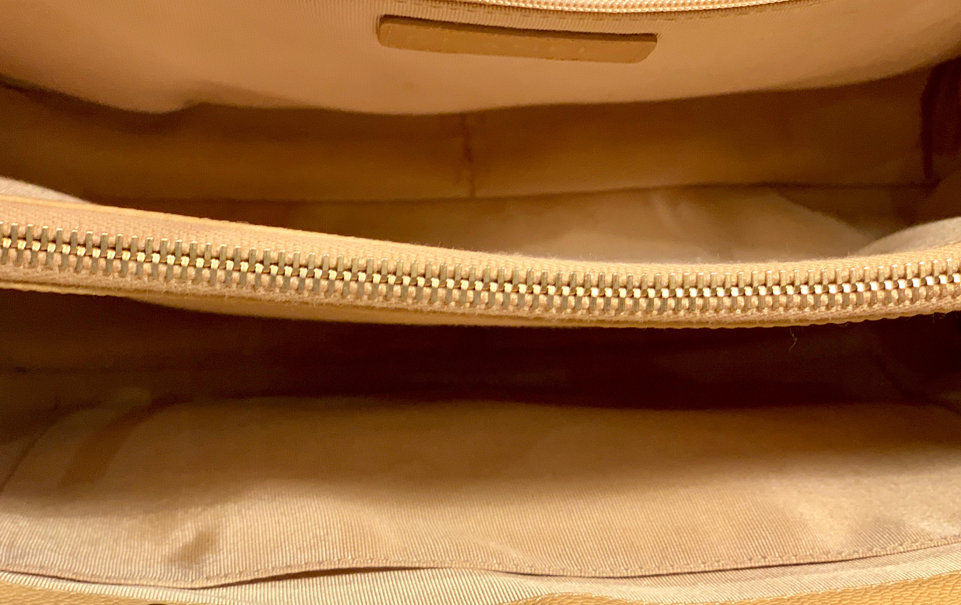 Chanel Beige (20) Matelasse Quilted Caviar Leather Gold Chain Grand Shopping Bag 6