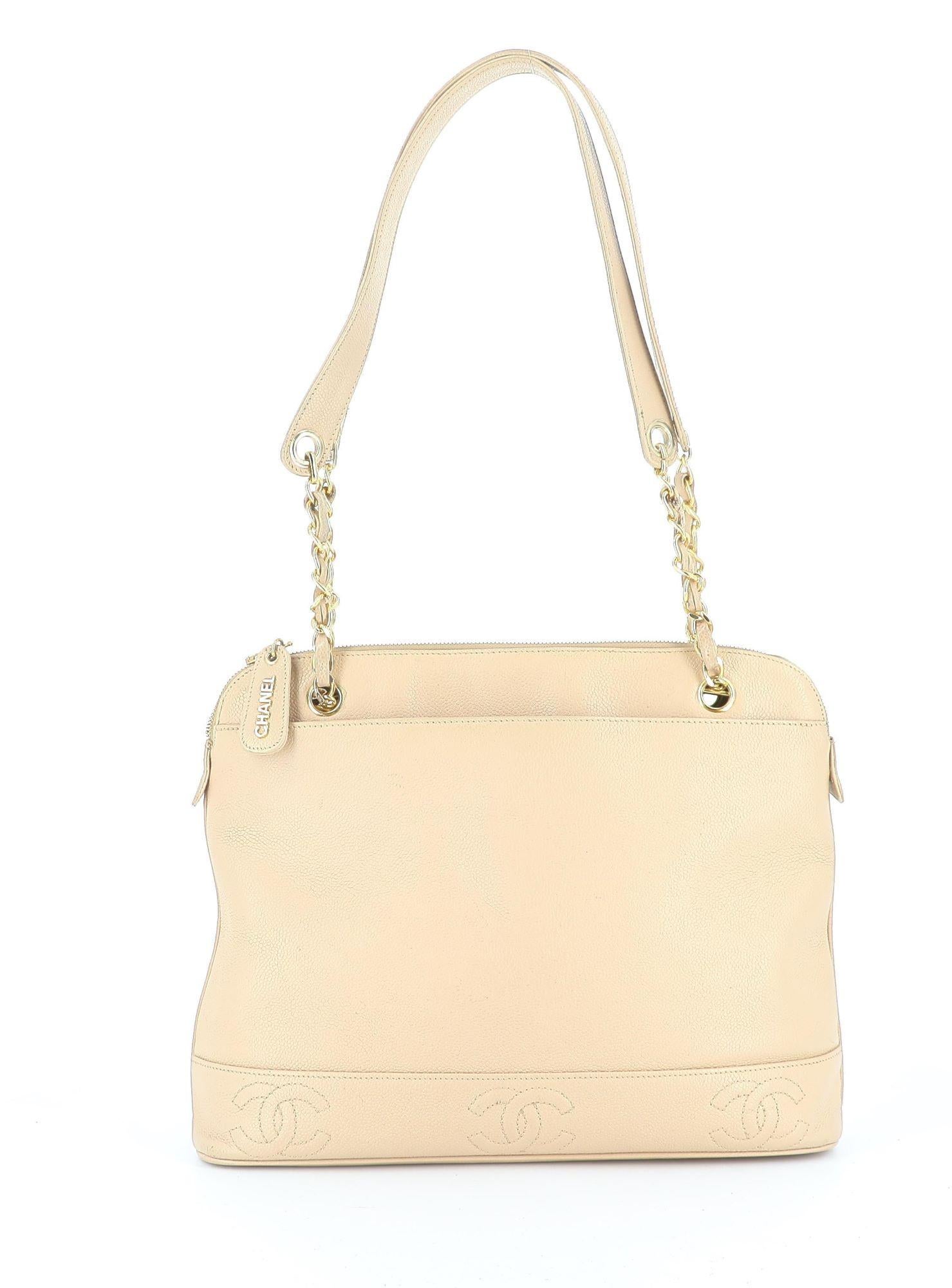 Women's or Men's Chanel Beige Bag For Sale