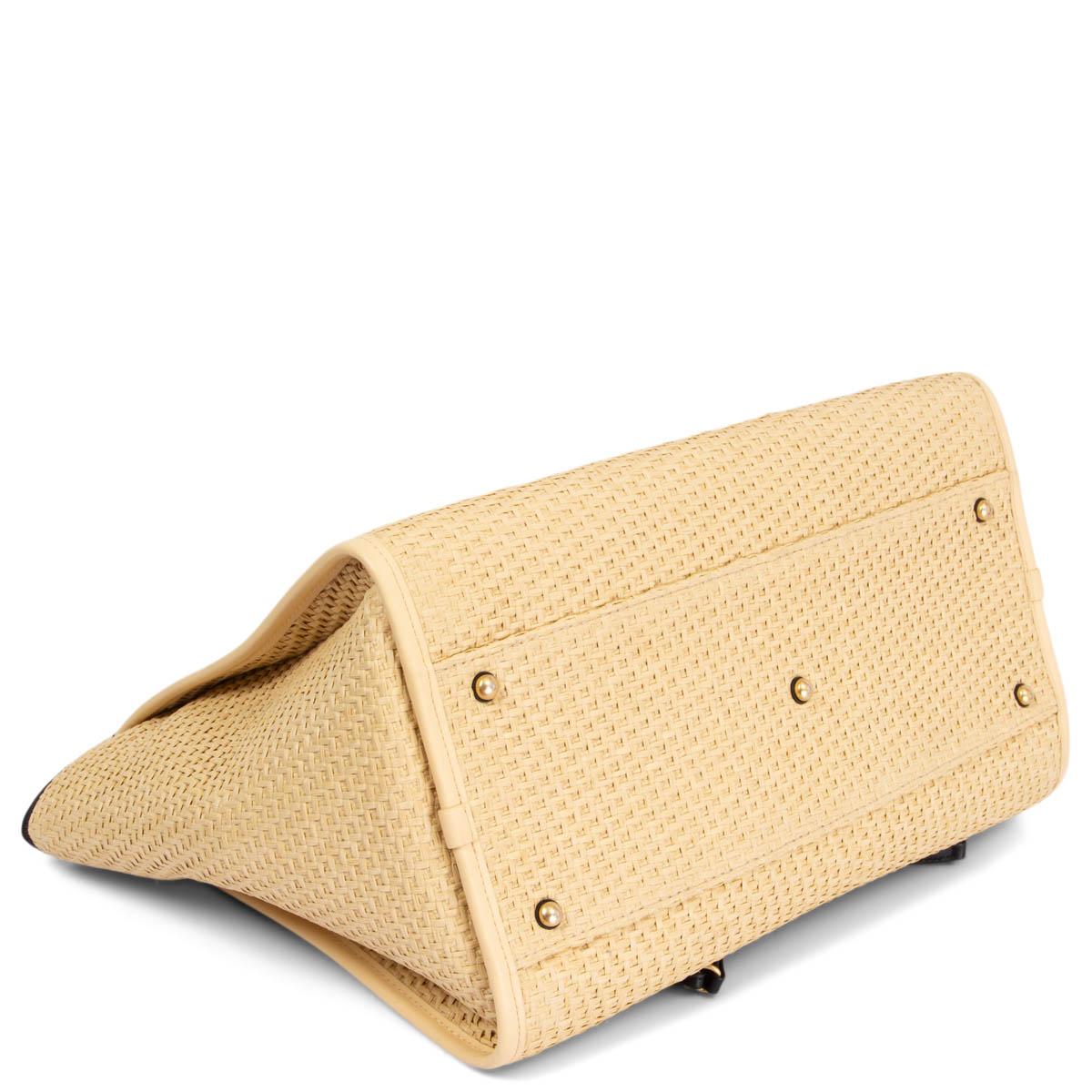 chanel raffia tote bag