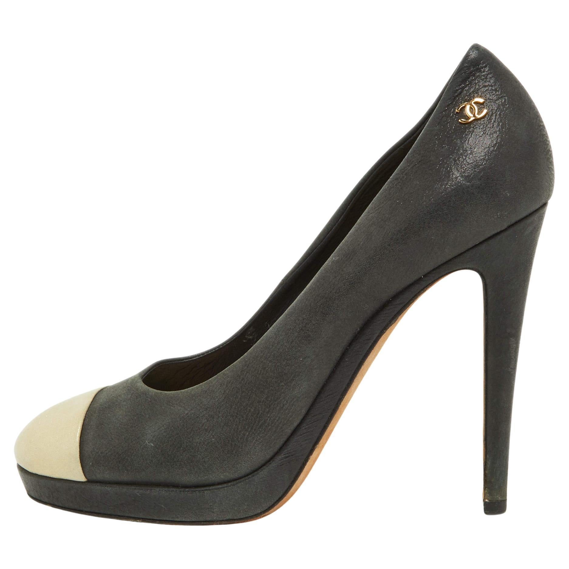 Chanel cap toe pumps sale