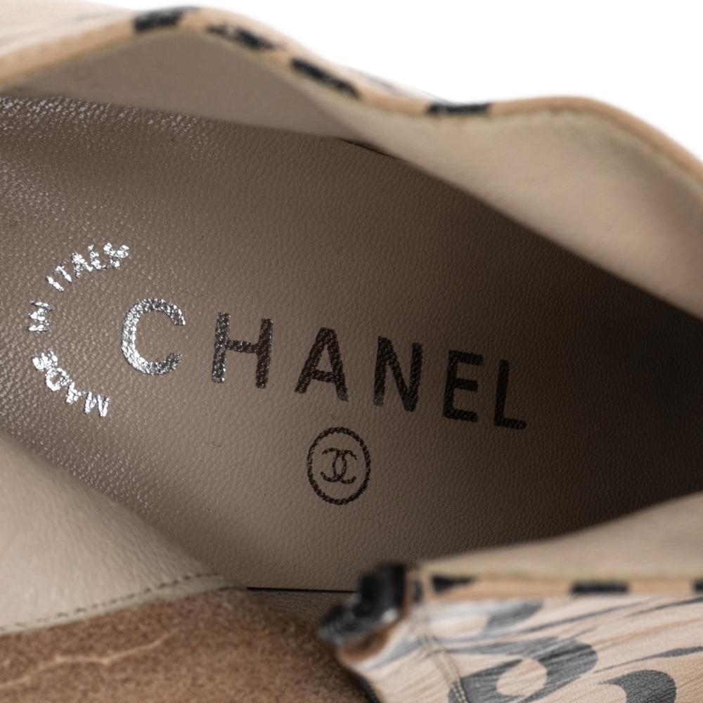 chanel boots beige