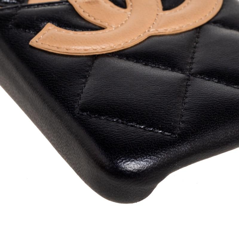 Women's Chanel Beige/Black Quilted Leather CC iPhone 11 Pro Case