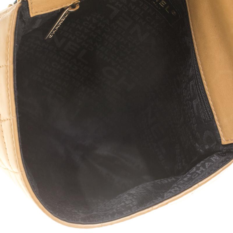 Chanel Beige/Black Quilted Leather Choco Bar Reissue Shoulder Bag 4