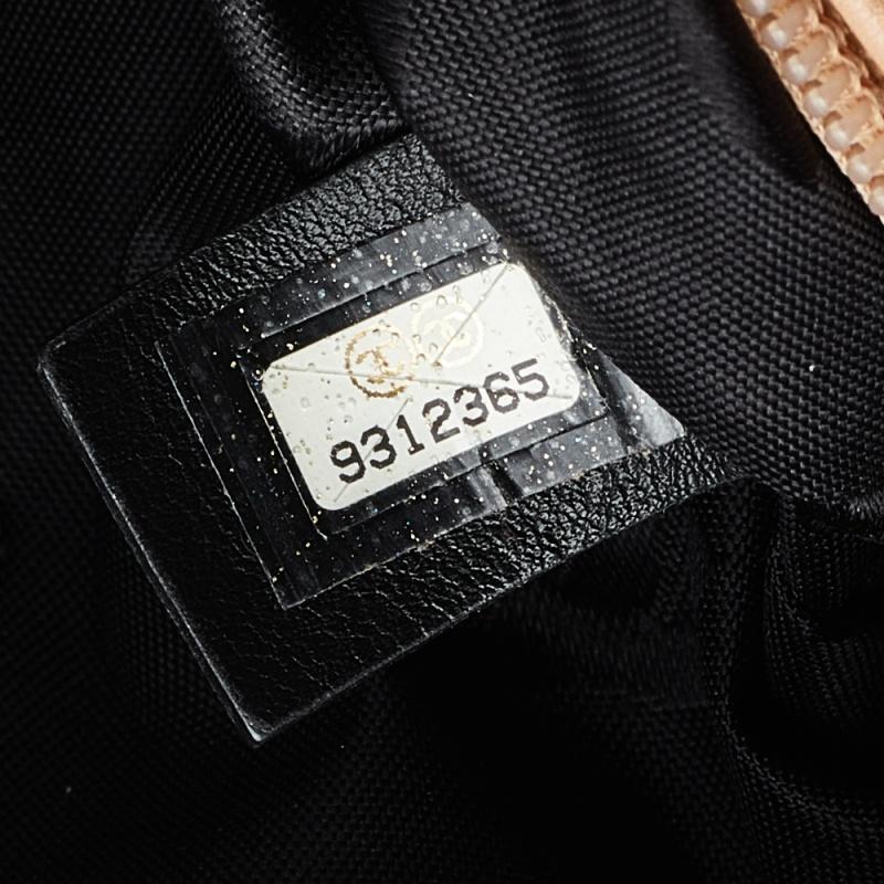 Women's Chanel Beige/Black Quilted Leather Ligne Cambon Pochette