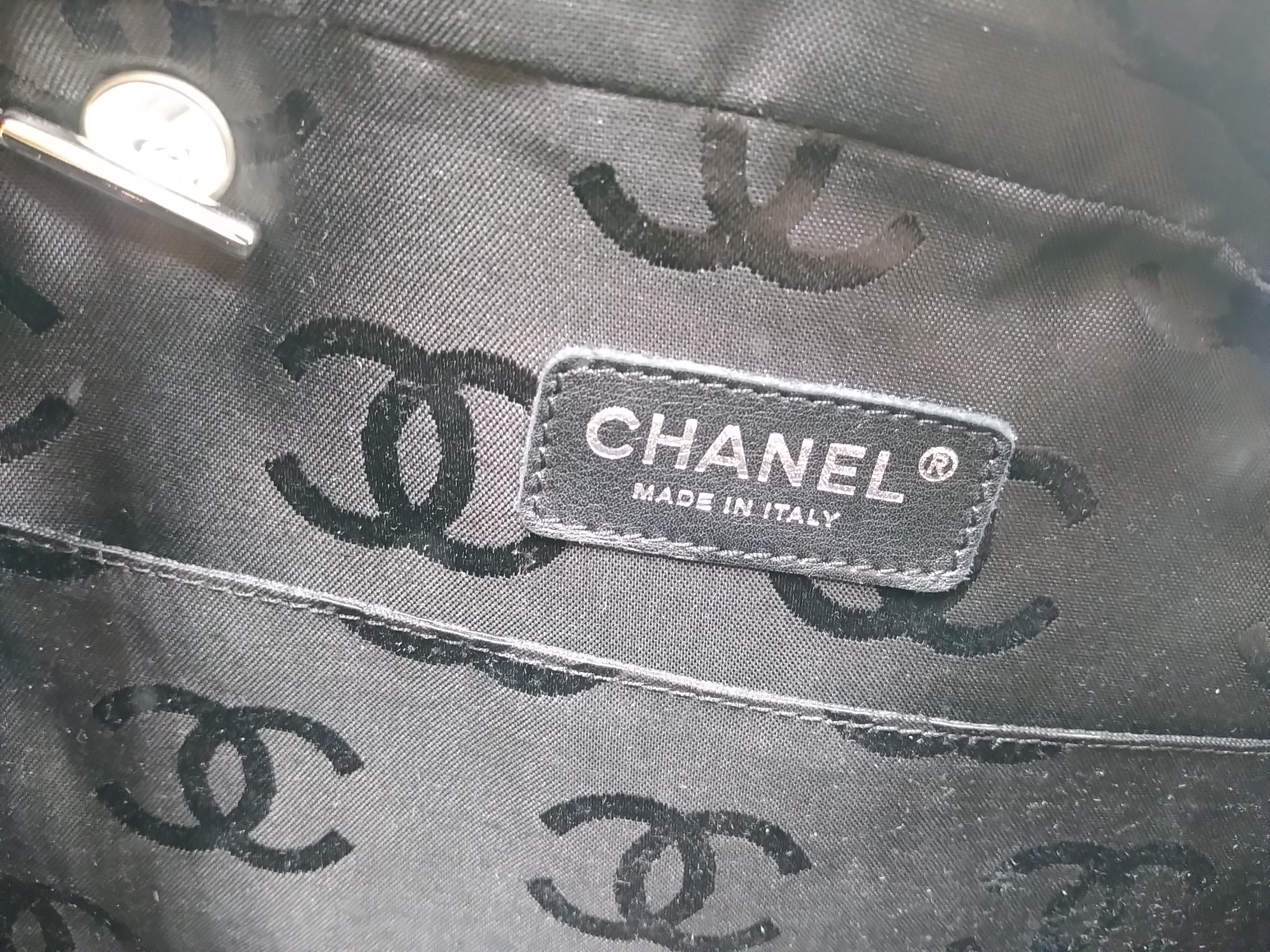 Chanel Beige/Black Quilted Leather Ligne Cambon Reporter Bag For Sale 7