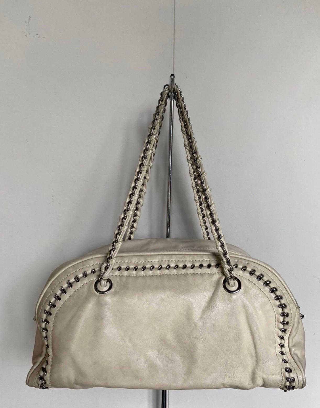 Beige Chanel beige bowling Bag