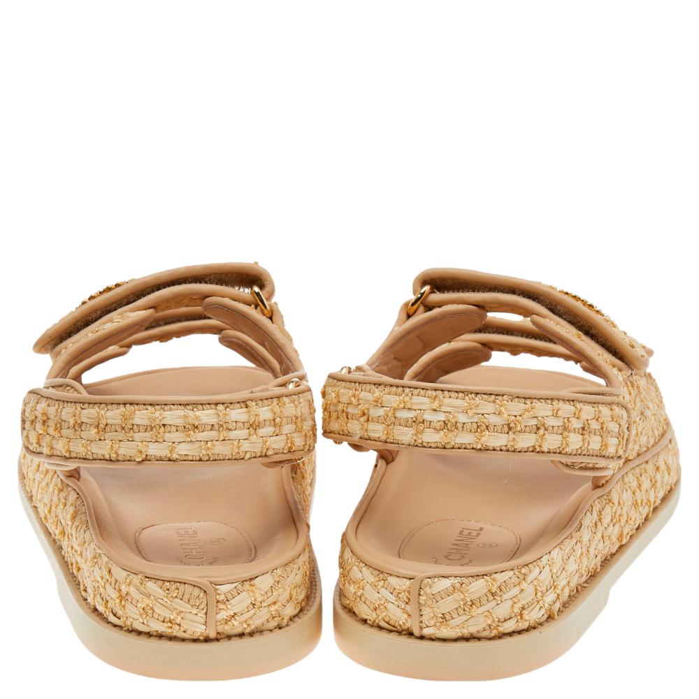 chanel braided sandals