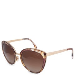 CHANEL beige braune CAT-EYE 4208 Sonnenbrille