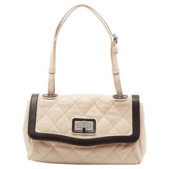 Chanel Beige/Brown Quilted Leather Reissue Shoulder Bag