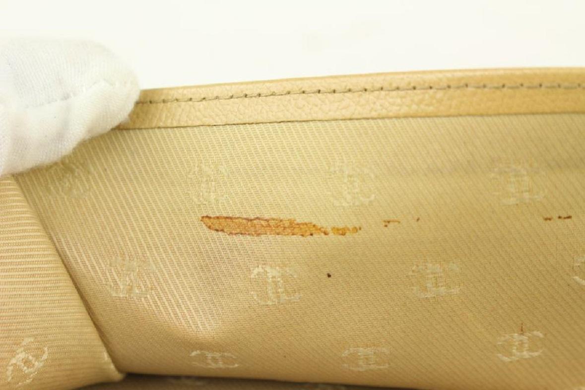 Chanel Beige Calfskin Leather CC Button Line Long Wallet 1013cc17 7