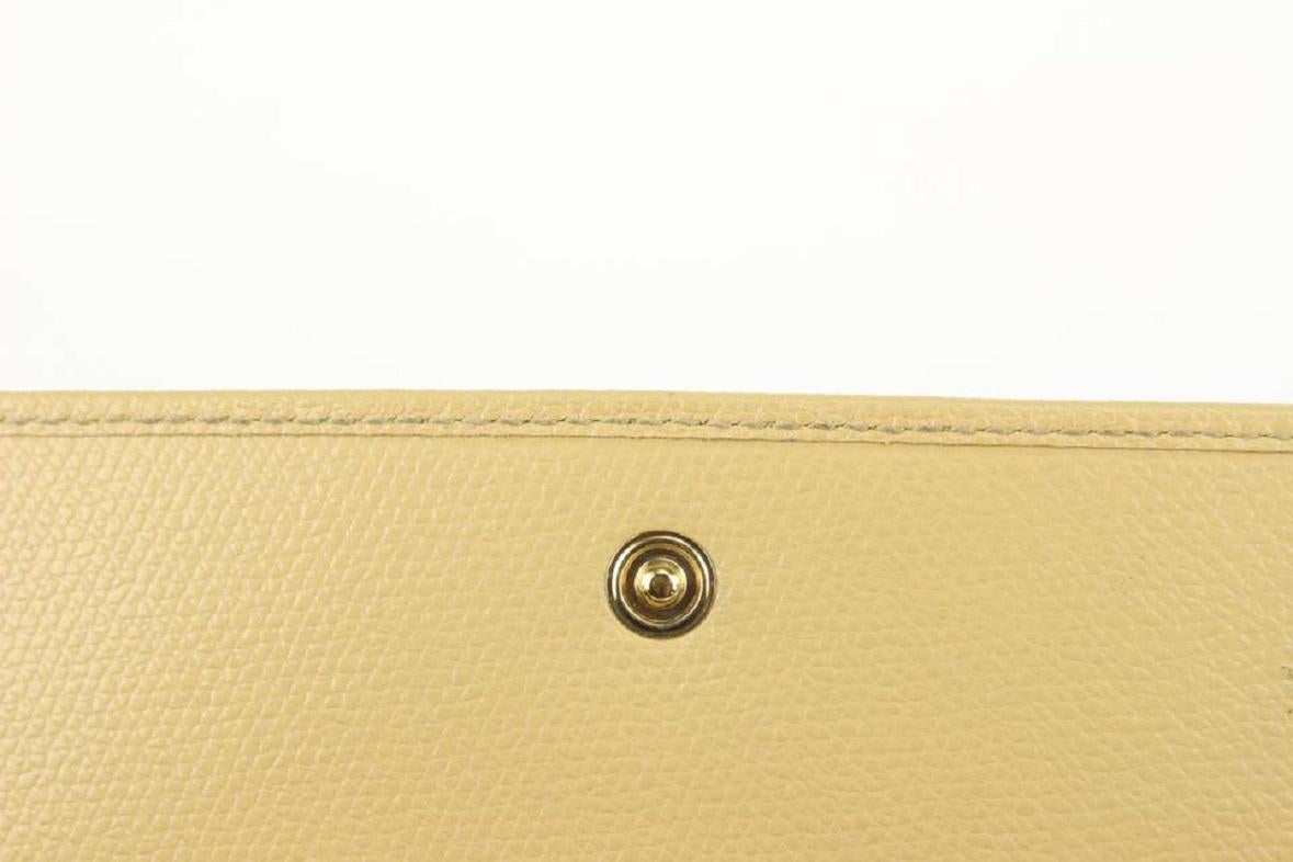 Chanel Beige Calfskin Leather CC Button Line Long Wallet 1013cc17 4