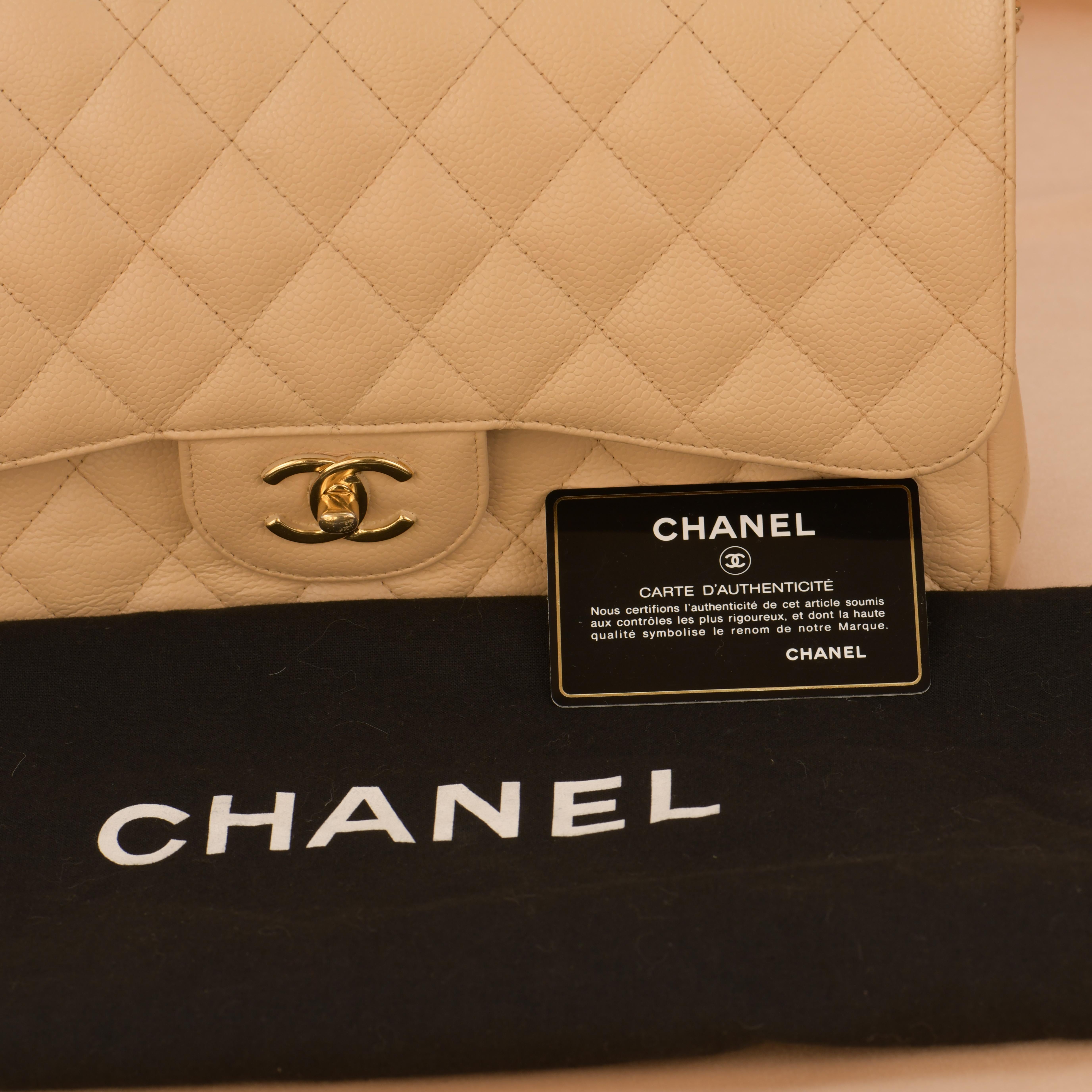 Dandelion Code	AT-1405
Brand	Chanel
Model	Timeless
Serial No.	14******
Color	Beige
Date	Approx. 2011
Metal	Gold
Material	Calfskin
Measurements	Approx. 20cm H x 30cm W x 10cm D
Condition	Excellent 
Comes with	Chanel Dust bag /  Chanel Authentic