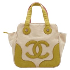 Chanel Beige Canvas CC Tote