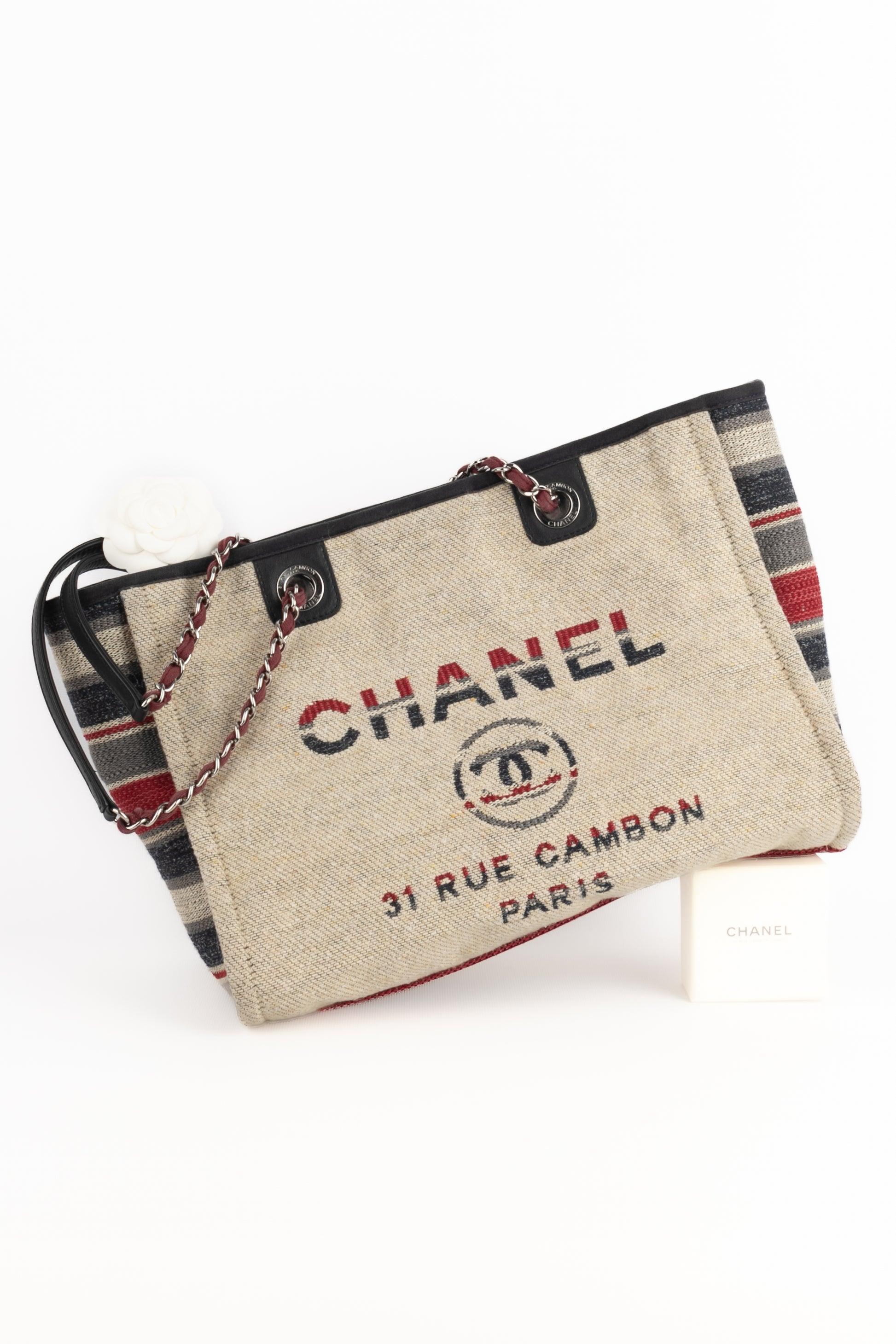 Chanel Beige Canvas 'Deauville' Bag, 2018 9
