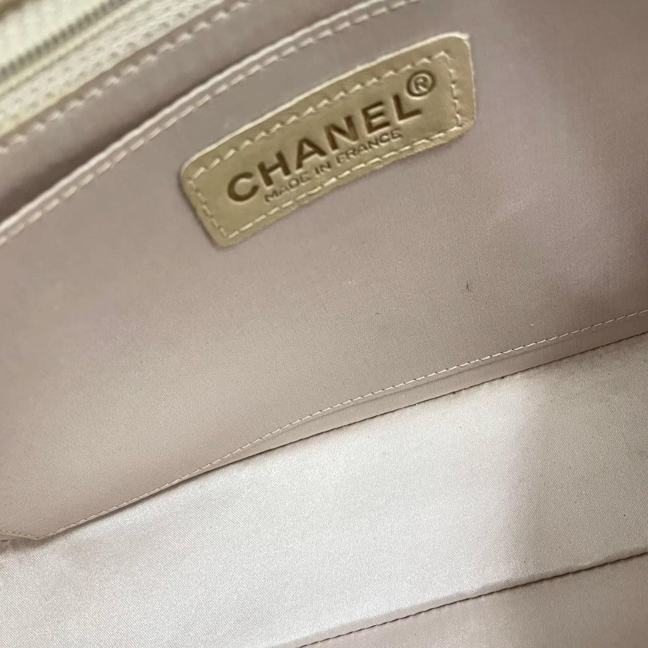 Chanel Beige Canvas Ice Cube Classic Flap 2000-2002 Shoulder Bag 4