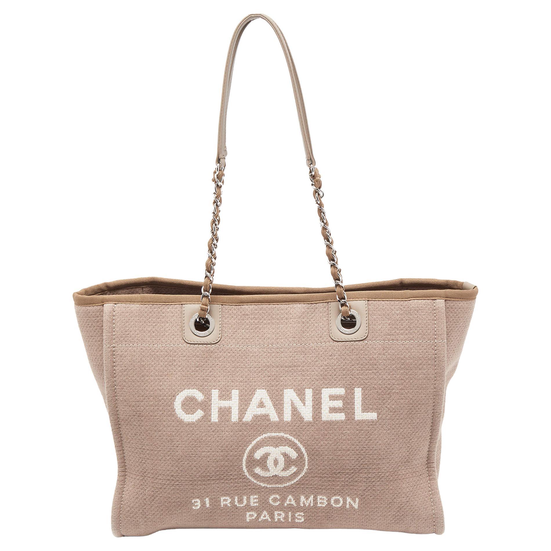 chanel large deauville tote bag