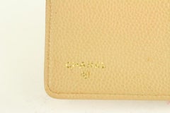 Chanel Beige Caviar CC Logo Medium Ring Agenda MM Diary Book Cover 1014c23