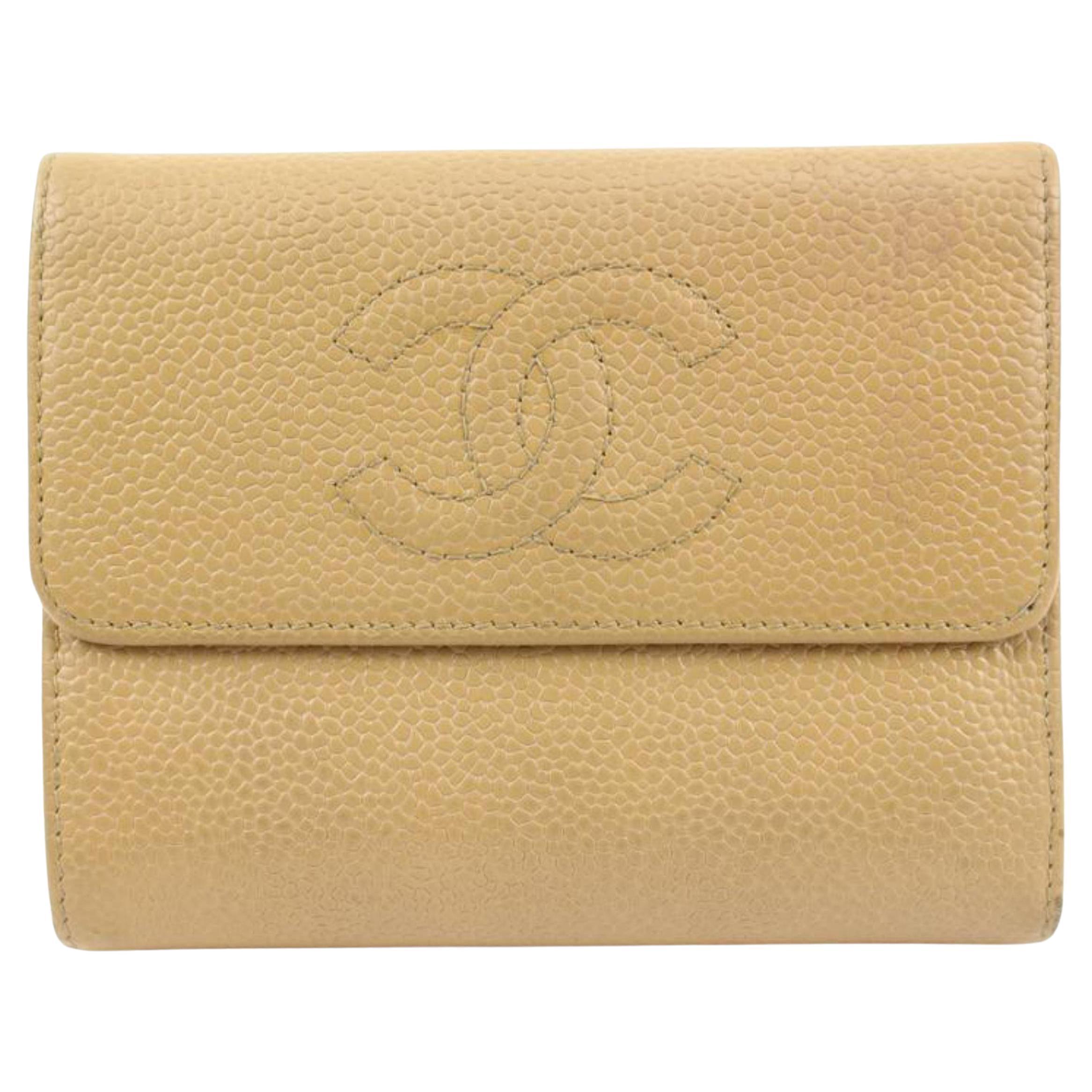 Chanel CC Logo Trifold Compact Wallet