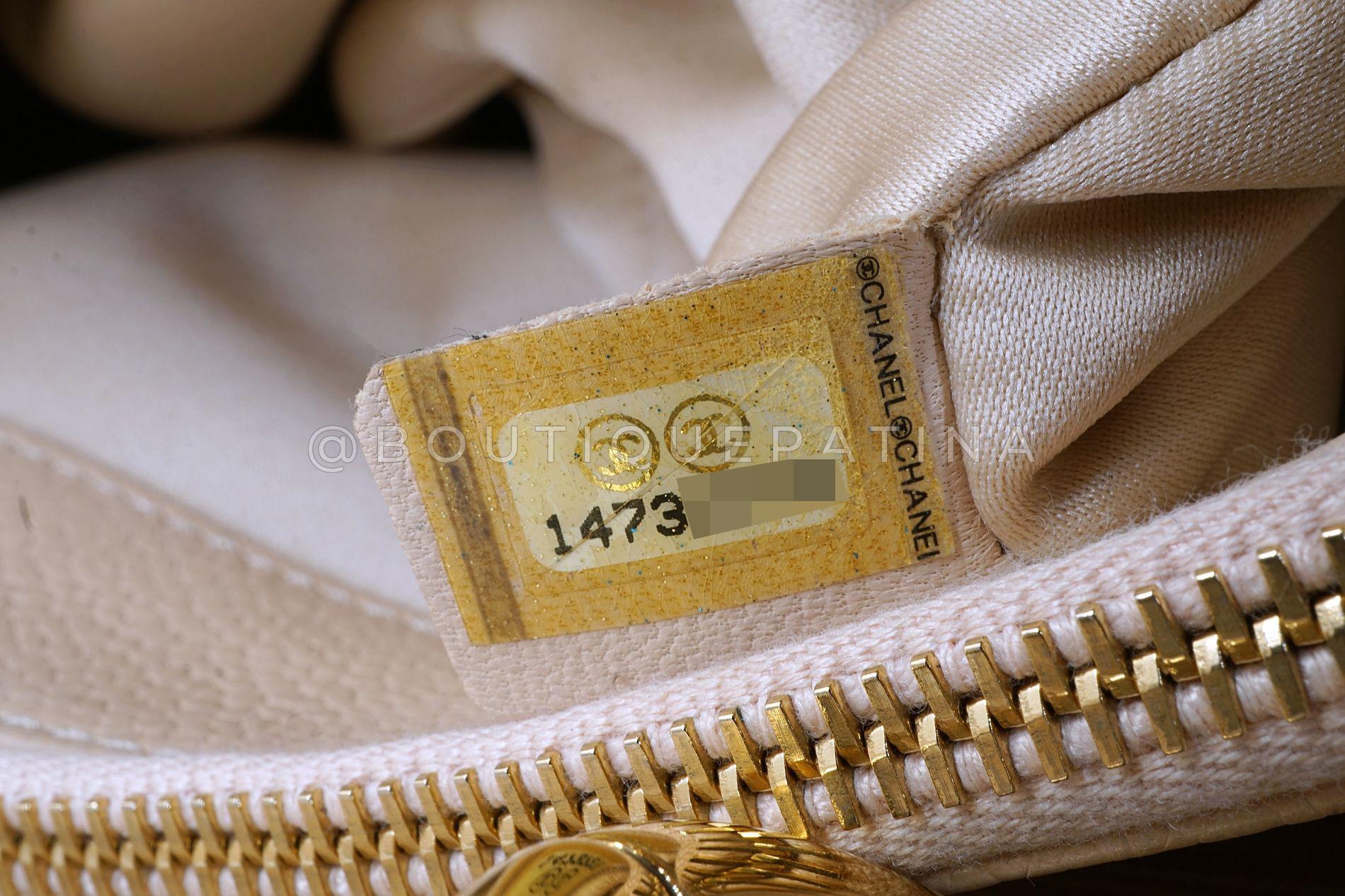 Chanel Beige Caviar Grand Shopper Tote GST Borsa GHW 68738 in vendita 7