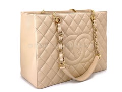 Chanel Beige Caviar Grand Shopper Tote GST Bag GHW 68738