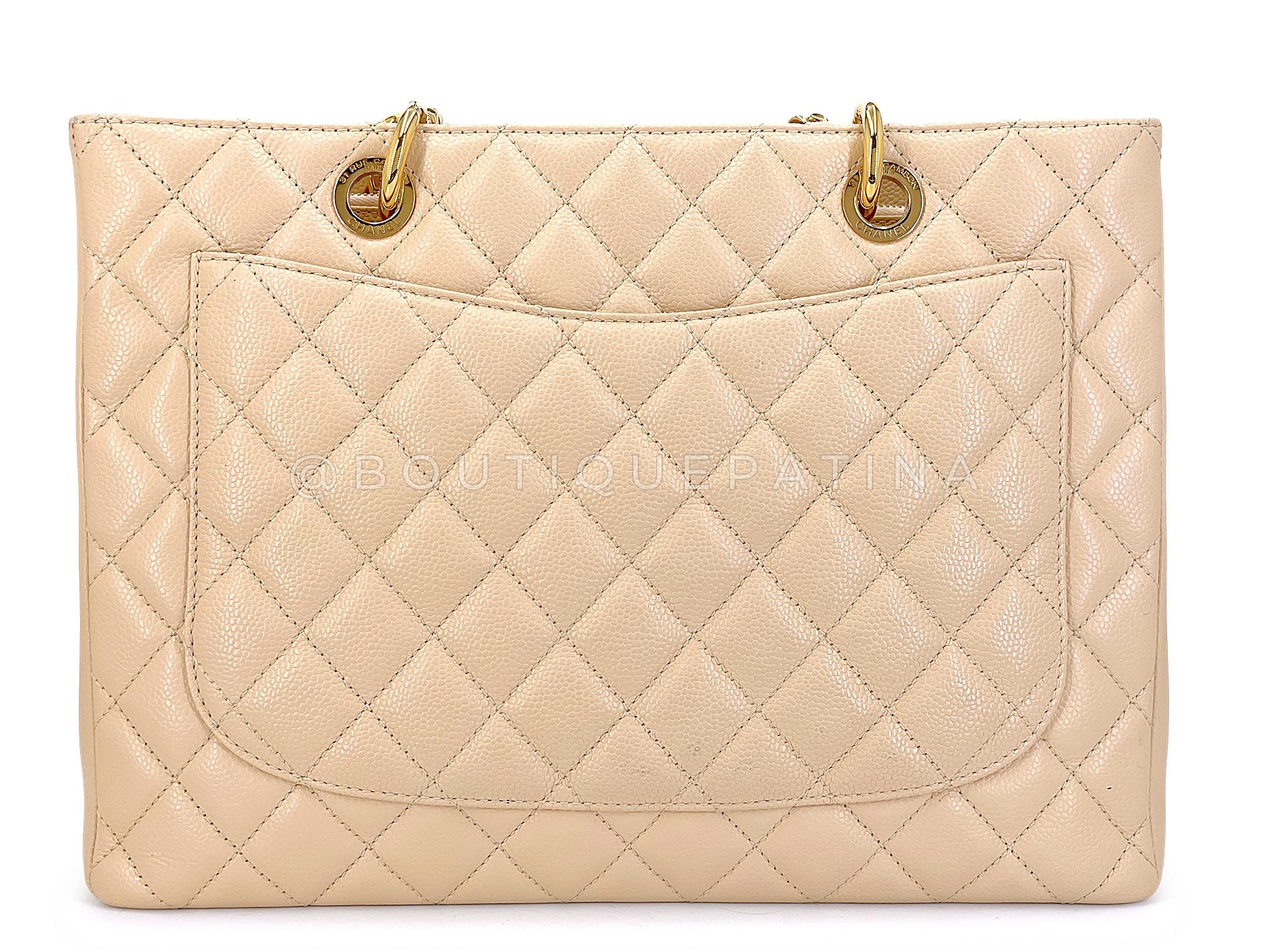 Chanel Beige Caviar Grand Shopper Tote GST Borsa GHW 68738 in vendita 1