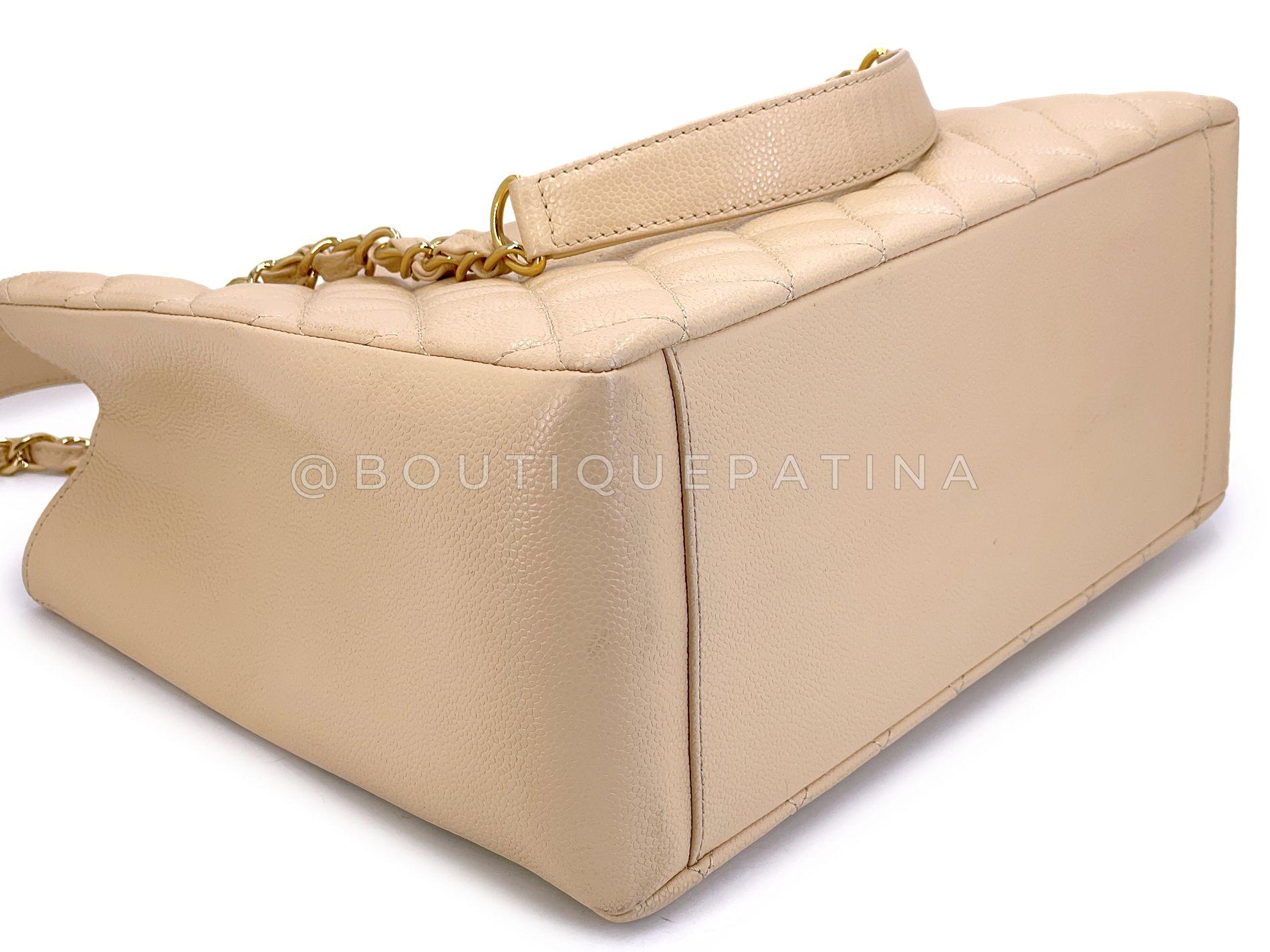 Chanel Beige Caviar Grand Shopper Tote GST Borsa GHW 68738 in vendita 3