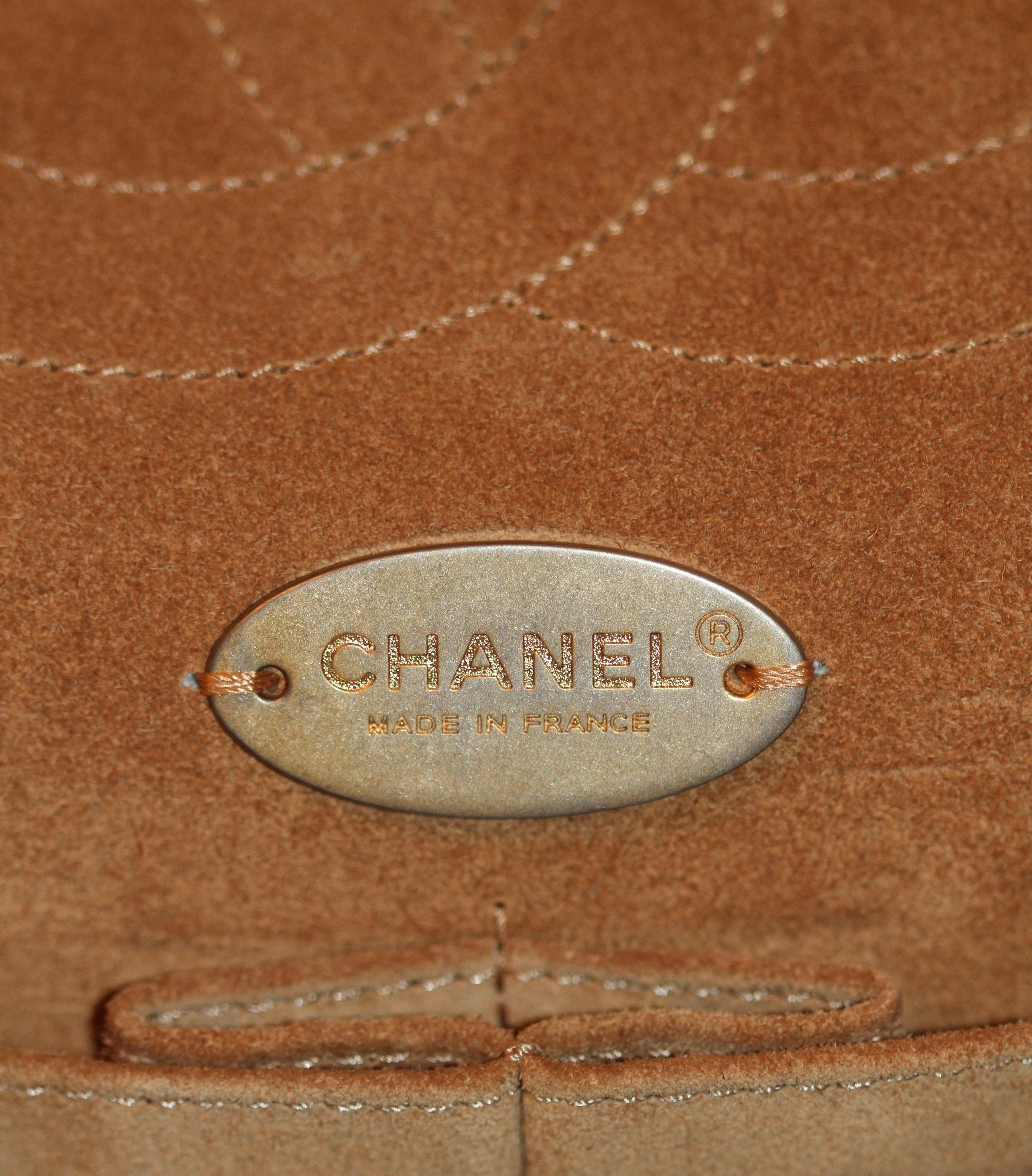 Chanel Beige Caviar Jumbo Classic Double Flap Bag 7