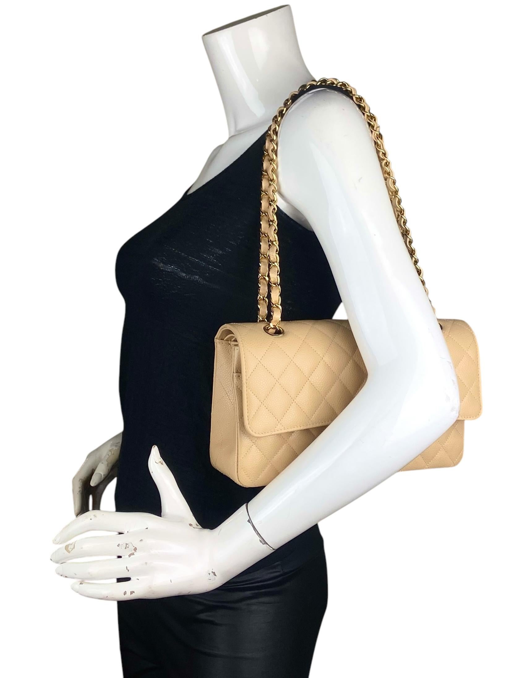 Chanel Beige Caviar Leather 10