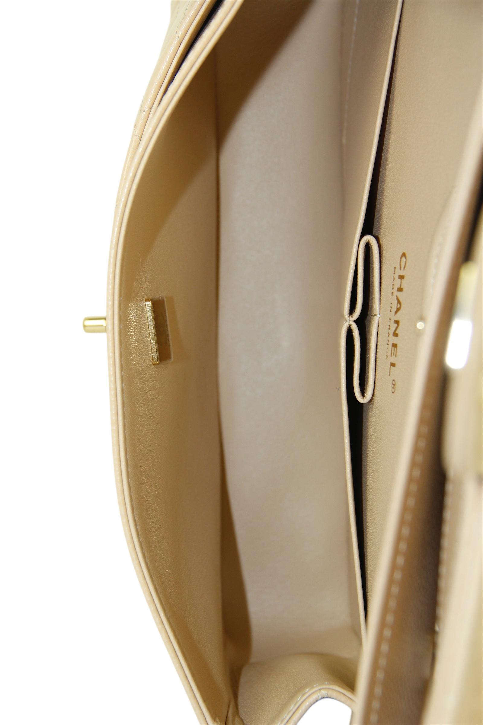 Chanel Beige Caviar Leather 10