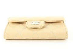 Chanel Beige Caviar Leather Card Holder Flap Wallet 3CJ1229