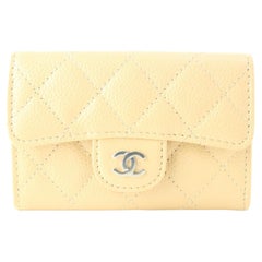Chanel Beige Caviar Leather Card Holder Flap Wallet 3CJ1229