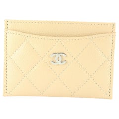 Chanel Beige Caviar Leather Card Holder SHW 1CJ1228