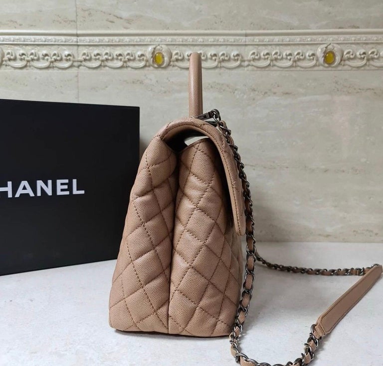 chanel beige coco handle
