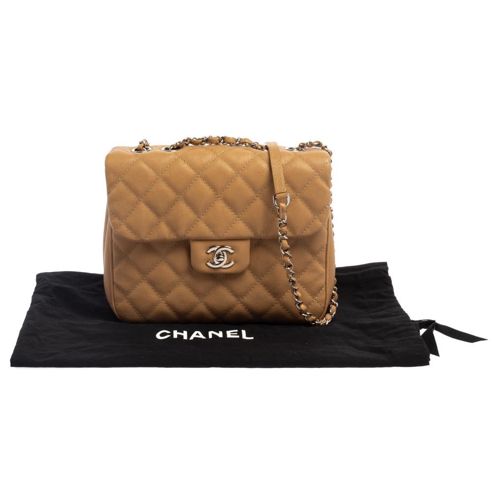 Chanel Beige Kaviar Leder Medium Urban Companion Flap Tasche 11