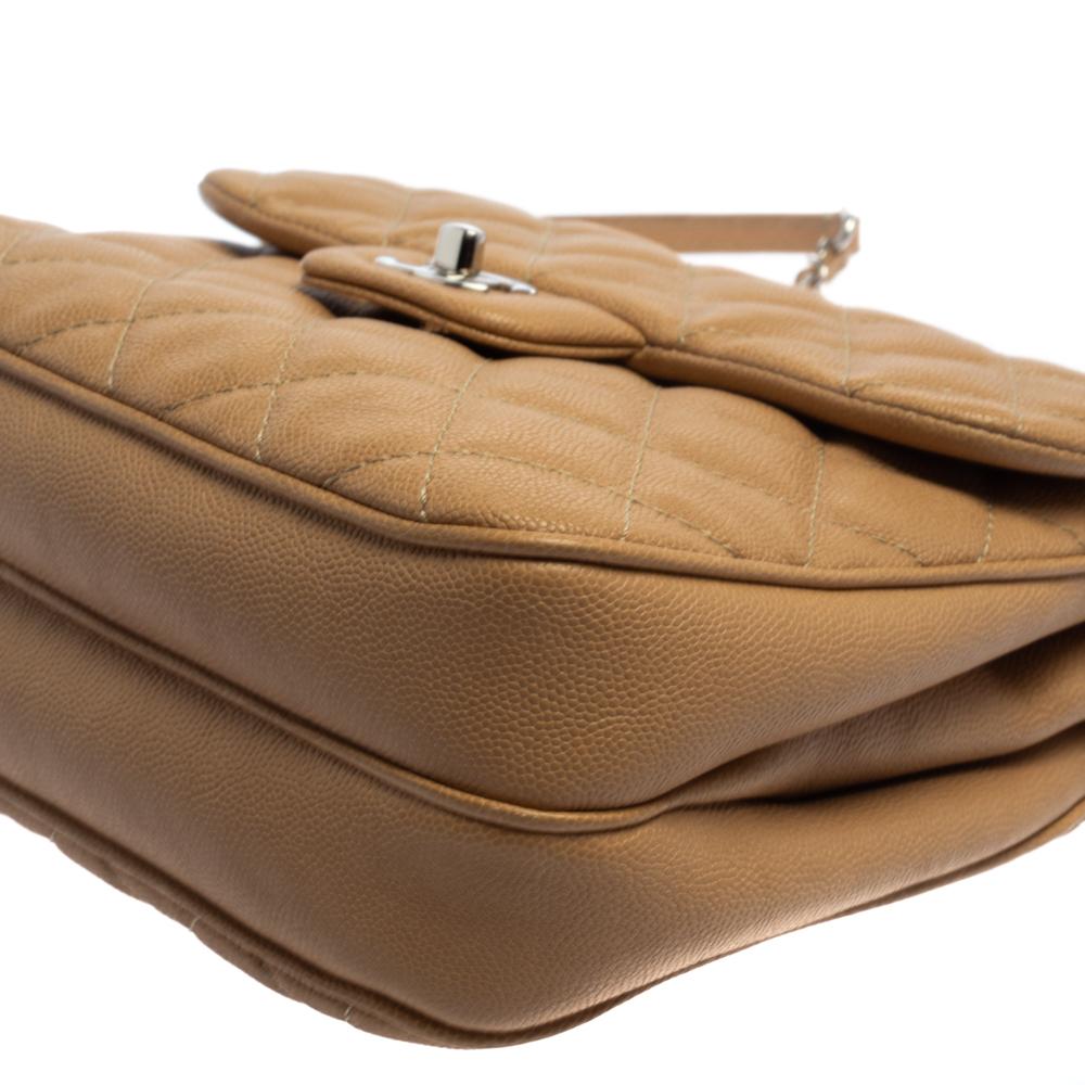Chanel Beige Kaviar Leder Medium Urban Companion Flap Tasche 4