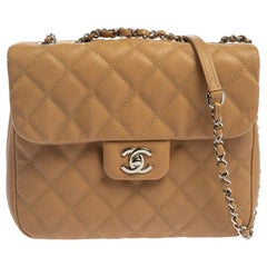Chanel Beige Kaviar Leder Medium Urban Companion Flap Tasche