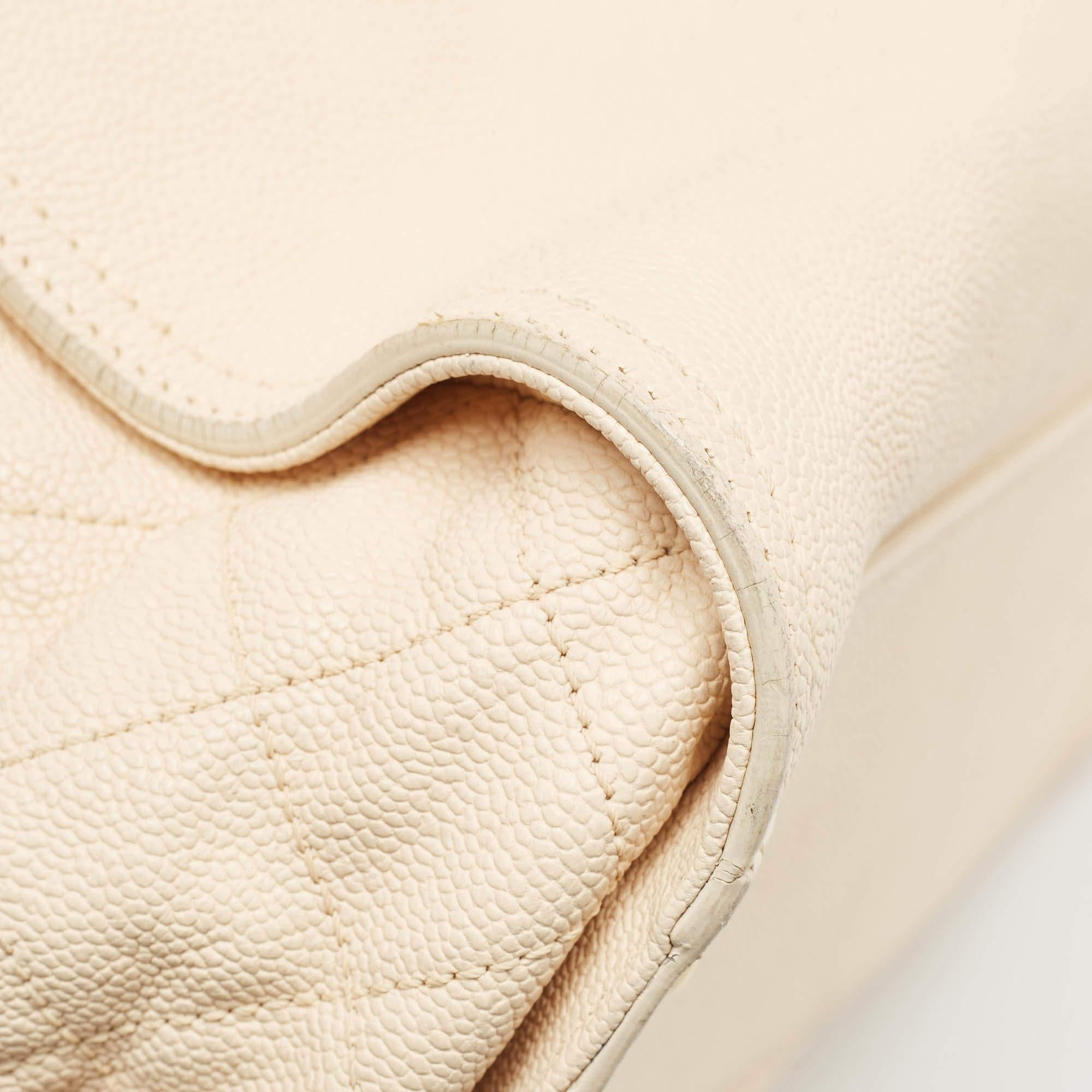 Chanel Beige Caviar Leather Reissue Large Shopper Tote 3