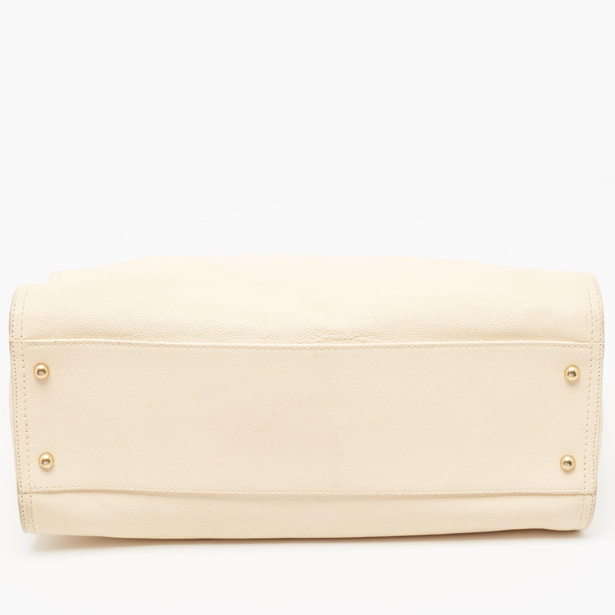 Chanel Beige Caviar Leather Reissue Large Shopper Tote 4