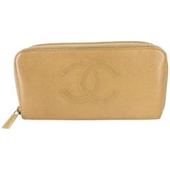 Chanel Beige Caviar Long Zippy 218054 Wallet Chanel Beige Caviar Long Zippy 218054 Wallet