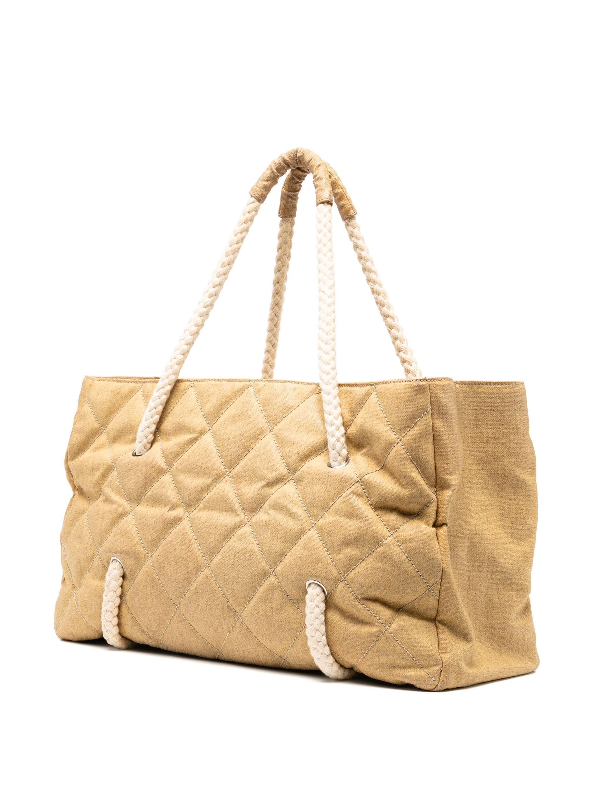 Chanel Beige CC Beach Cruise Yacht Coated Canvas Tote For Sale 1