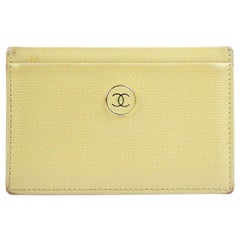 Chanel Beige Cc Button Line Card Case 214869 Wallet