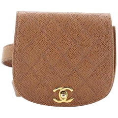 Chanel Beige CC Flap Waist Bag