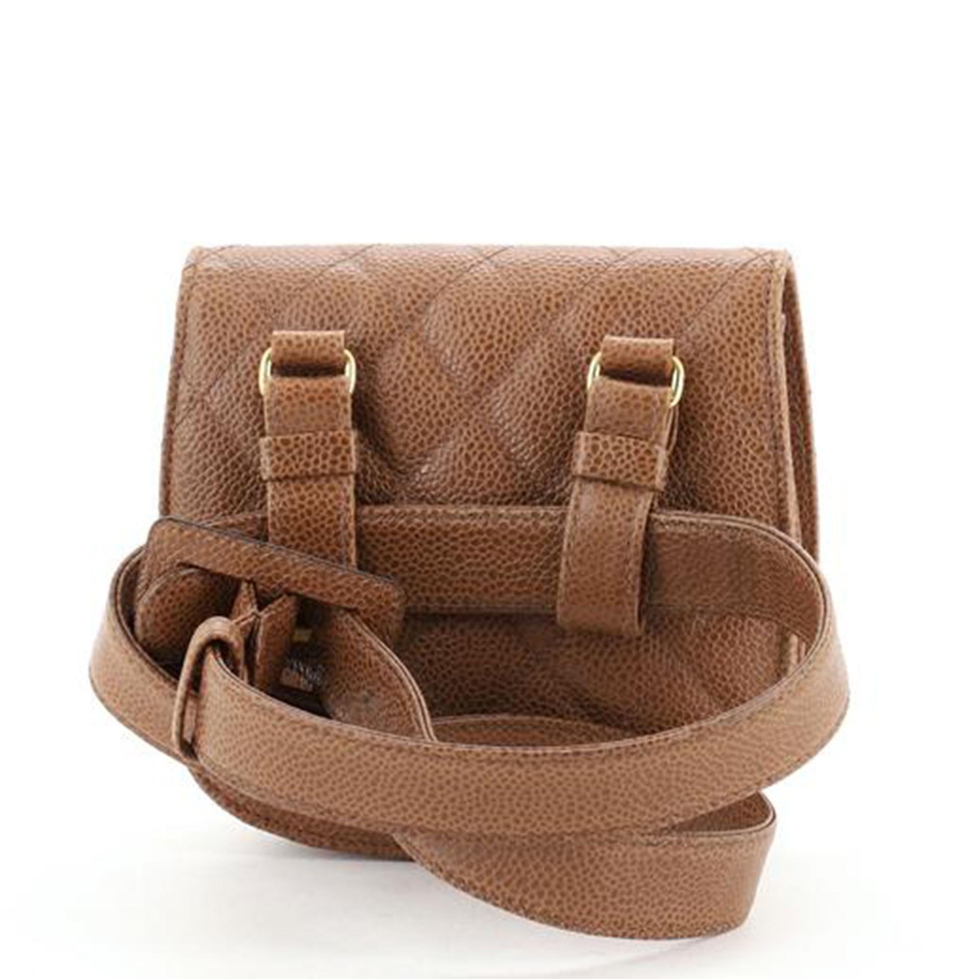 Chanel Beige CC Flap Waist Bag In Good Condition For Sale In Miami, FL